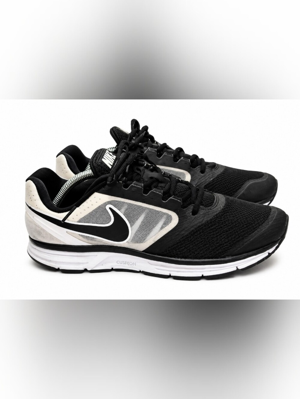 Nike Dual Fusion Run 2 Men’s Size 11.5 Black White Cushlon Running Shoes Sneaker